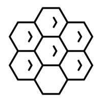 A linear design icon of honey formula vector