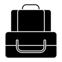 An editable design icon of travel bags vector