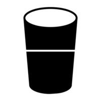 A solid design icon of glass vector