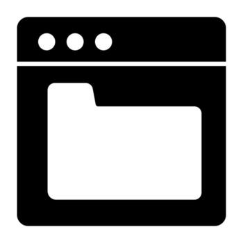 Web folder icon, editable vector