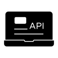 A perfect design icon of application programming interface vector