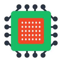 An editable design icon of microprocessor vector