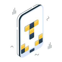 An isometric design, icon of mobile game vector