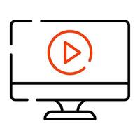 un editable diseño icono de en línea vídeo vector
