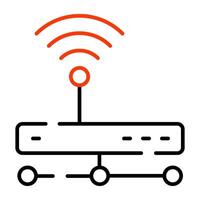 An editable design icon of smart server vector
