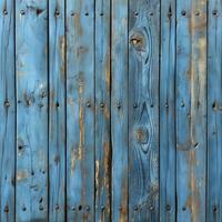 AI generated Texture of Wood blue panel for background. AI photo