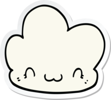 sticker of a cartoon cloud png