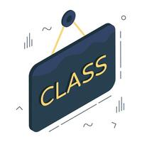 An icon design of class board vector