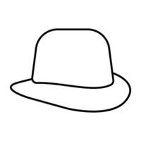 un sombreros accesorio icono, lineal diseño de sombrero vector