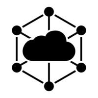 un moderno diseño icono de nube infraestructura vector