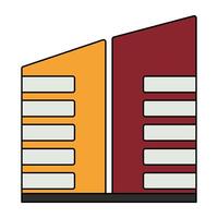 A unique design icon of city architecture vector