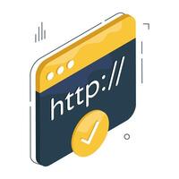 Http website icon, editable vector