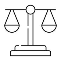 un ícono de diseño editable de la justicia vector