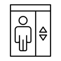 An icon design of lift, elevator vector