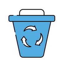 un creativo diseño icono de basura reciclaje vector