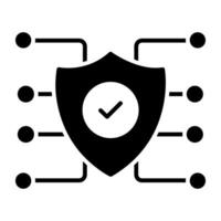 Modern design icon of network security vector