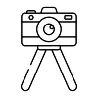 Perfect design icon of tripod camera vector