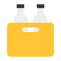 A modern style icon of bottle package vector