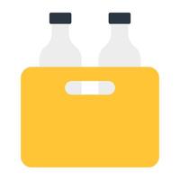 A modern style icon of bottle package vector