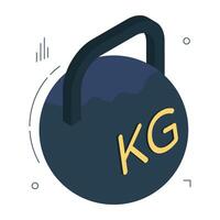 A trendy vector design of kettlebell