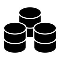 An editable design icon of database racks vector