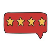 A flat design icon of customer review vector