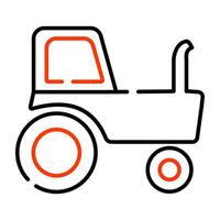An icon design of tractor, agronomy vehicle vector