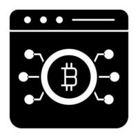 Trendy design icon of bitcoin website vector