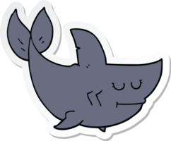 pegatina de un tiburón de dibujos animados png