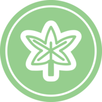 marihuana blad circulaire icoon symbool png