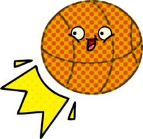 cómic libro estilo dibujos animados de un baloncesto png