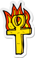 pegatina de un símbolo ankh de dibujos animados png