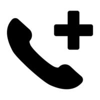 Medical emergency call icon in modern style vector