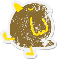 vogel wandelen grunge sticker png