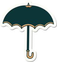 sticker of tattoo in traditional style of an umbrella png