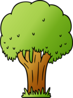 hand drawn gradient cartoon doodle of a summer tree png