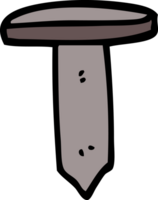 cartoon doodle iron nail png