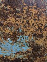 background, texture of peeling paint on painted metal, grunge photo
