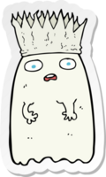 sticker of a cartoon ghost png