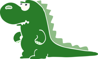 cartone animato scarabocchio infastidito dinosauro png