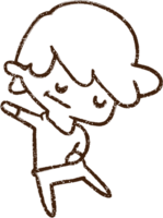 Dancing Boy Charcoal Drawing png