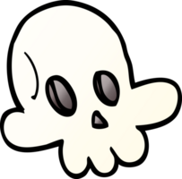 cartoon doodle halloween skull png