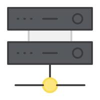 An icon design of network server vector