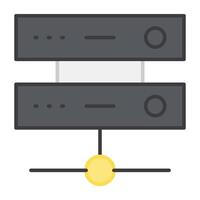 An icon design of network server vector