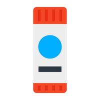 Test tube Icon, flat design of lab experiment vector