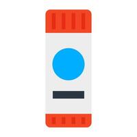 Test tube Icon, flat design of lab experiment vector