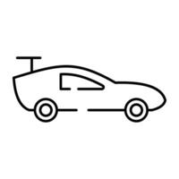 A private transport icon, linear design of modern car vector