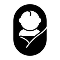 An icon design of swaddle baby vector