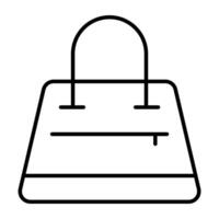 Shoulder bag icon in unique design, purse vector