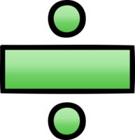 gradient shaded cartoon of a division symbol png